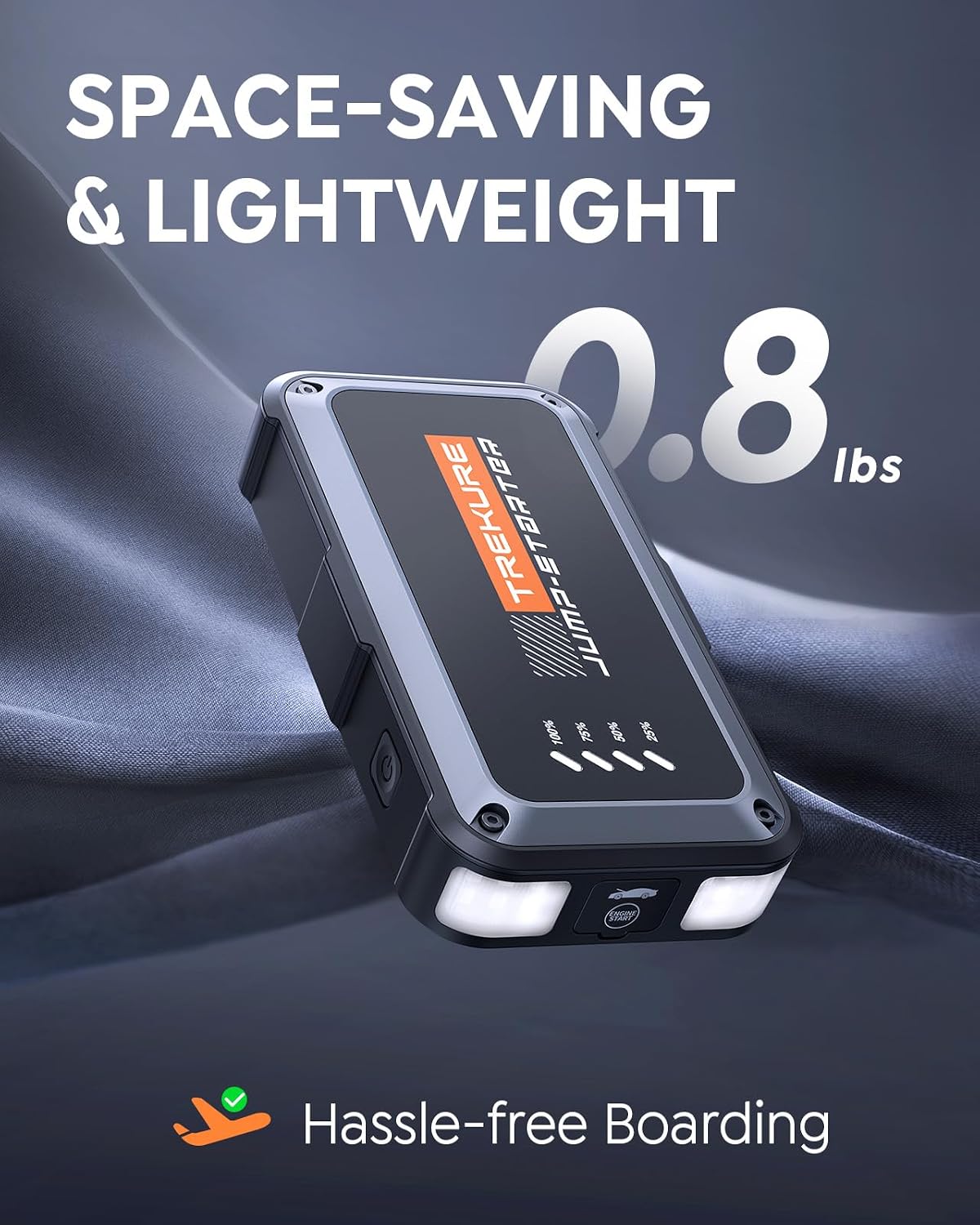 TREKURE Arrancador portátil de batería de automóvil 4000A 16800mAh...