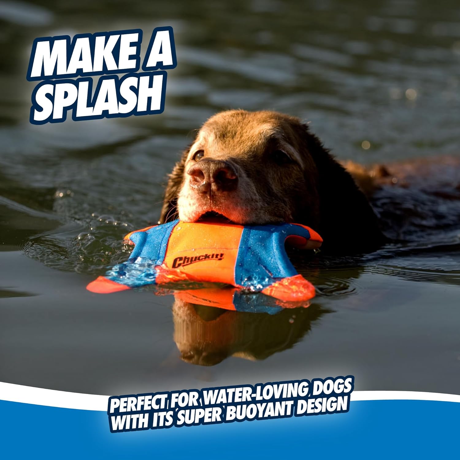 Chuckit! Ardilla voladora para perro - Juguete de búsqueda flotante...
