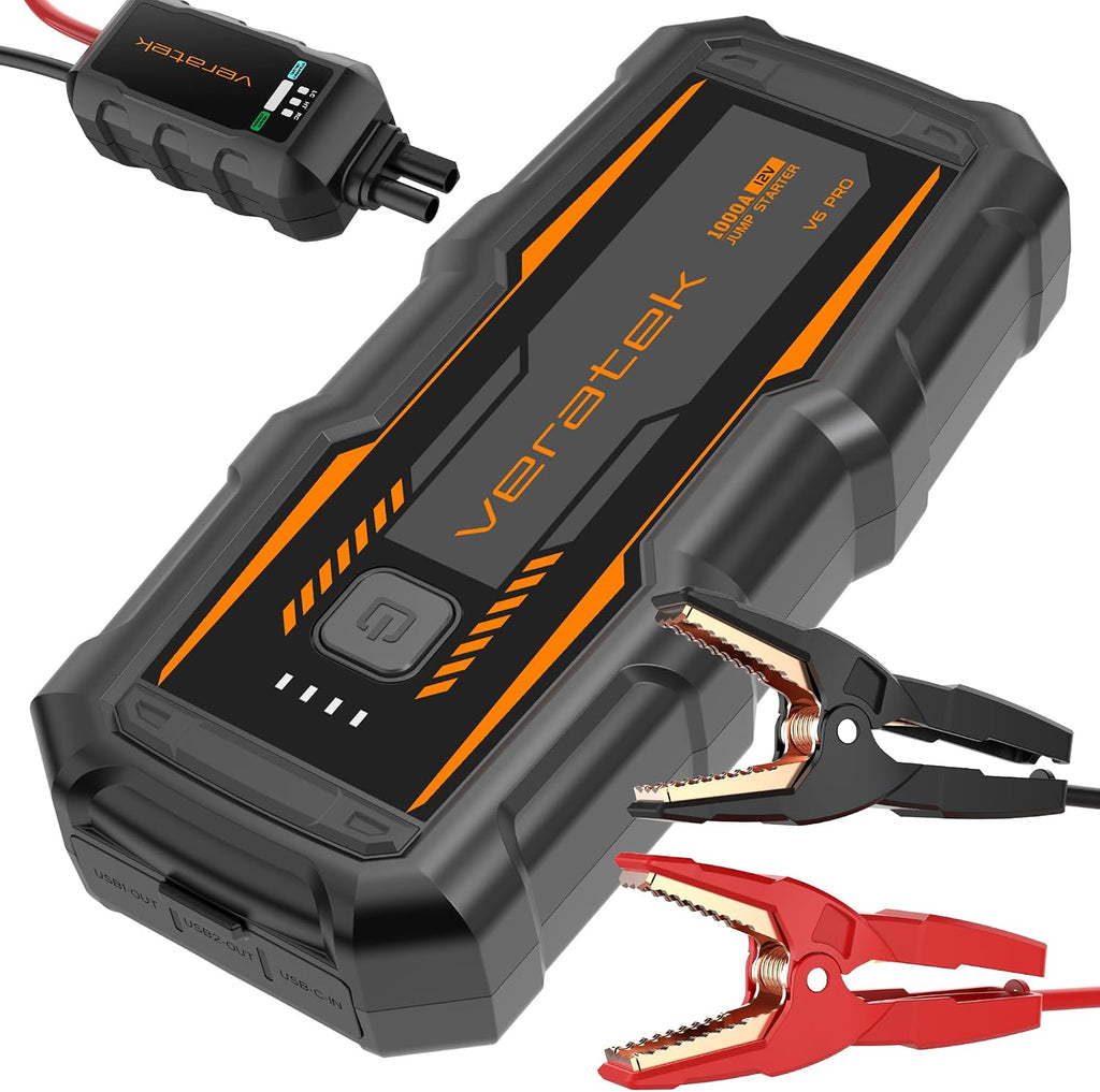Veratek V6 Pro 1000A Arrancador de Batería de Coche Portátil (6.0L...