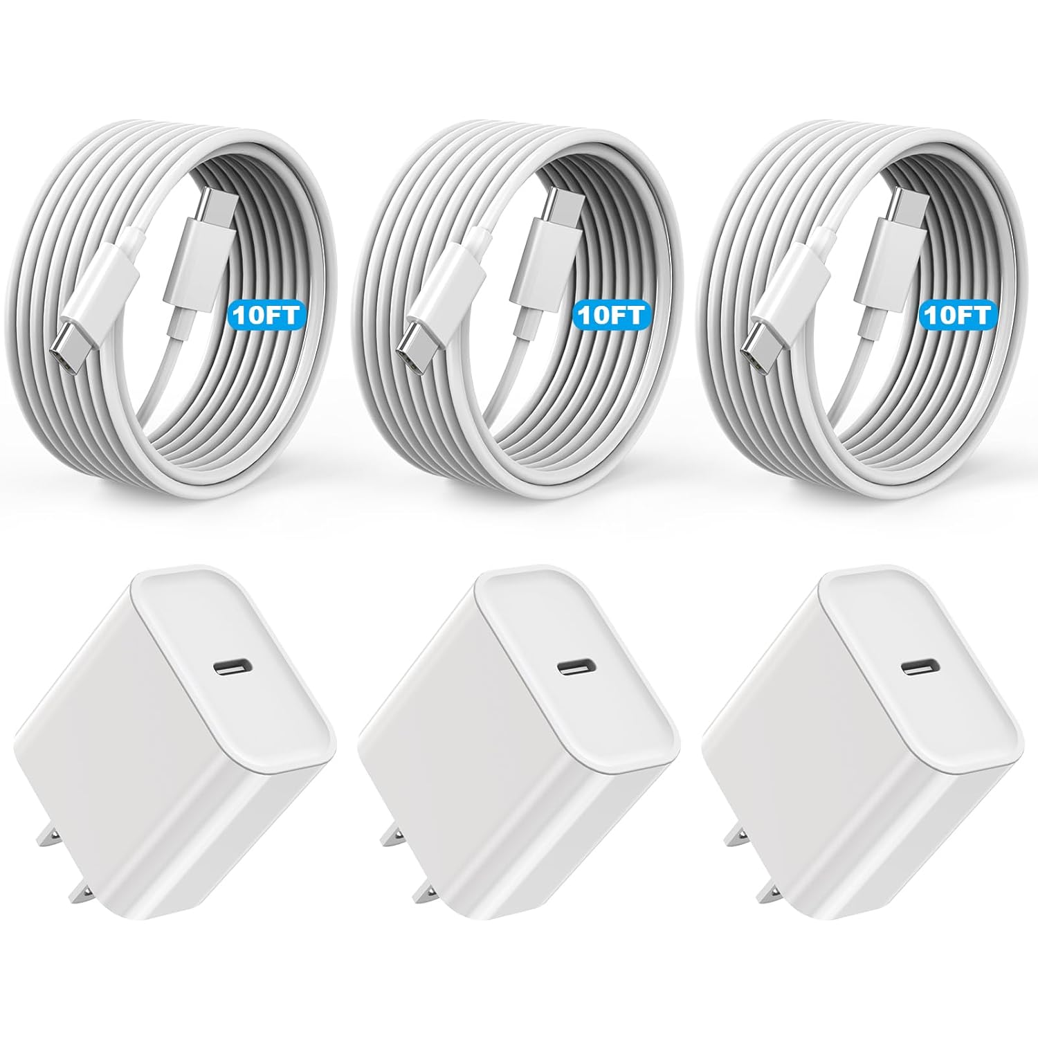 [Certificado MFi de Apple] Cable largo USBC a USBC de 10 pies de ca...