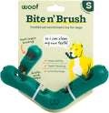 WOOF The Bite n' Brush - Cepillo de dientes para perros - Placa...