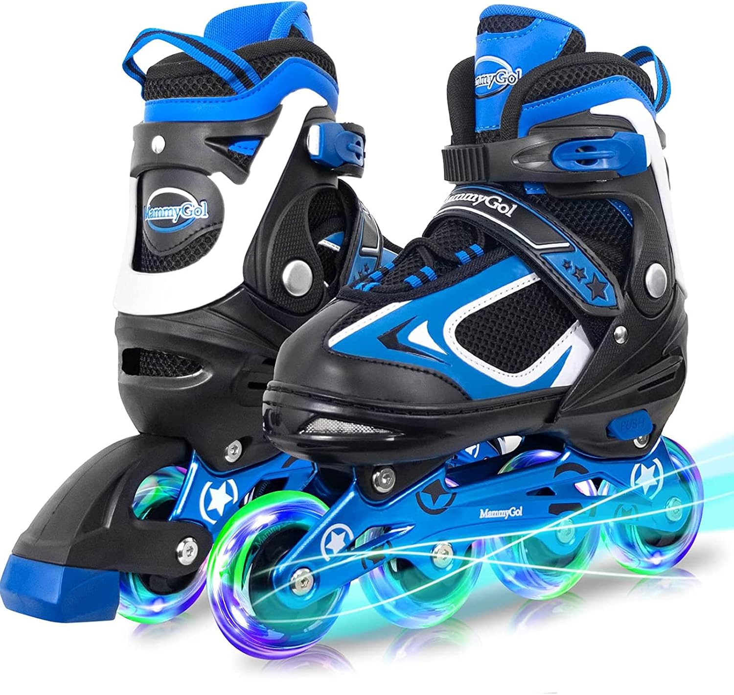 MammyGol Patines en línea ajustables para niños y niñas, patines co...
