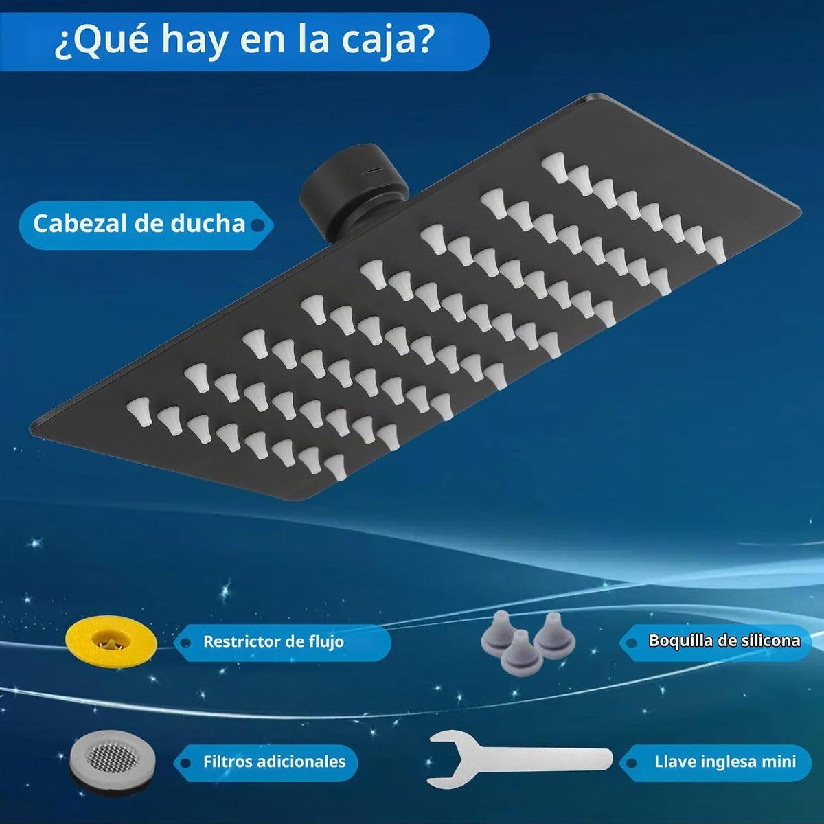 Voolan - Cabezal de ducha de lluvia, cabezal de regadera de alta pr...