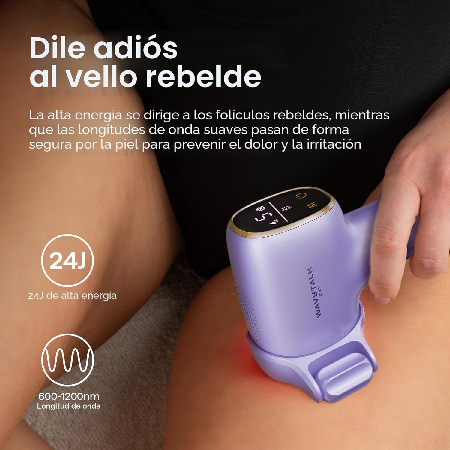 Wavytalk Dispositivo de depilación IPL, Bare It con rodillo de prec...
