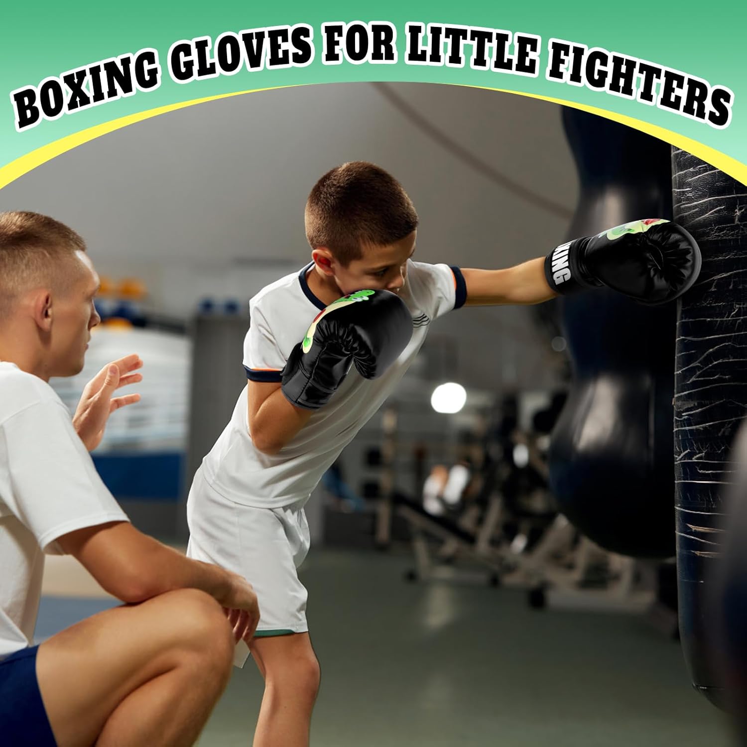 Guantes de boxeo para niños y niñas, guantes de entrenamiento de bo...