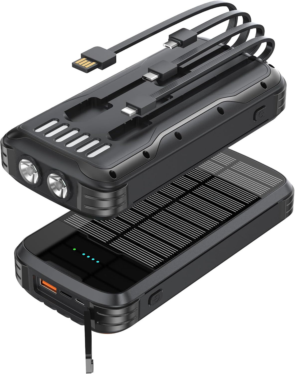 MINRISE Cargador solar, cargador portátil de 40000 mAh, PD de 20 W,...