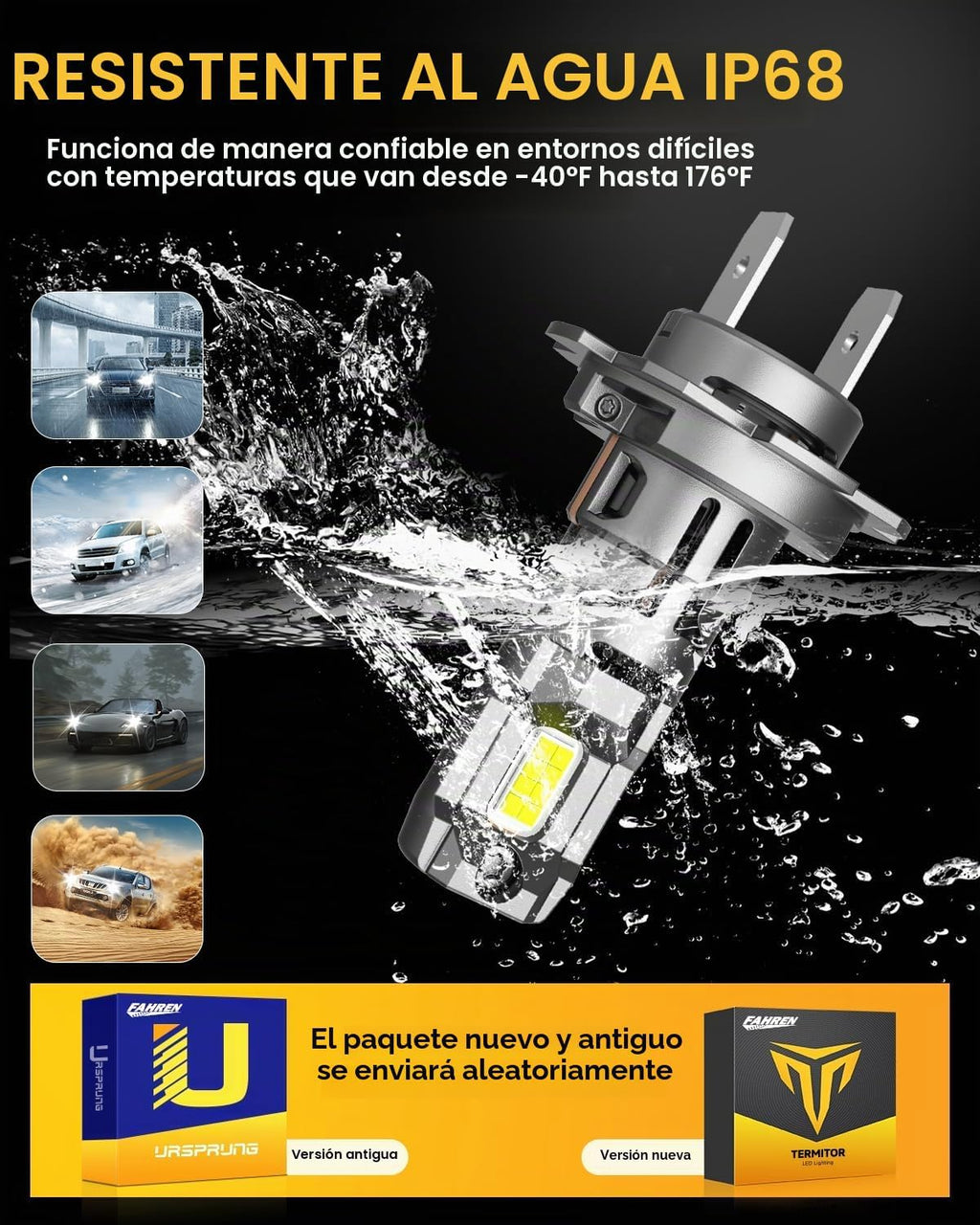 FORENNER FORNNER - Bombillas H7\/H7LL, 100000 lúmenes, 1300% de bri...