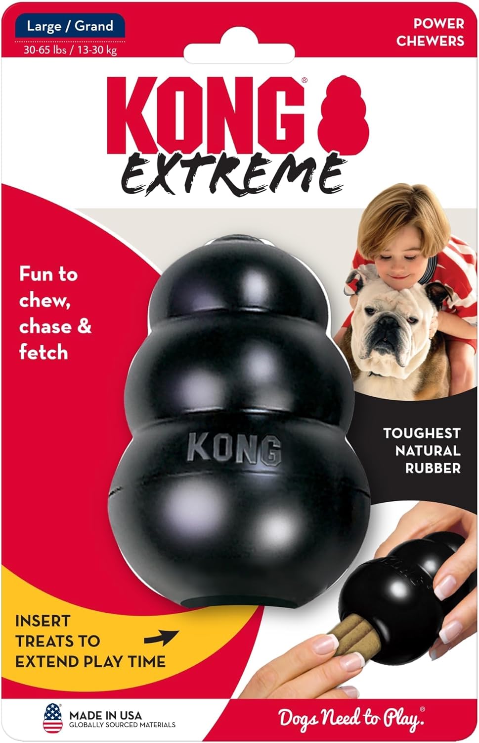 KONG Juguete extremo para perros, juguete para buscar y masticar, c...