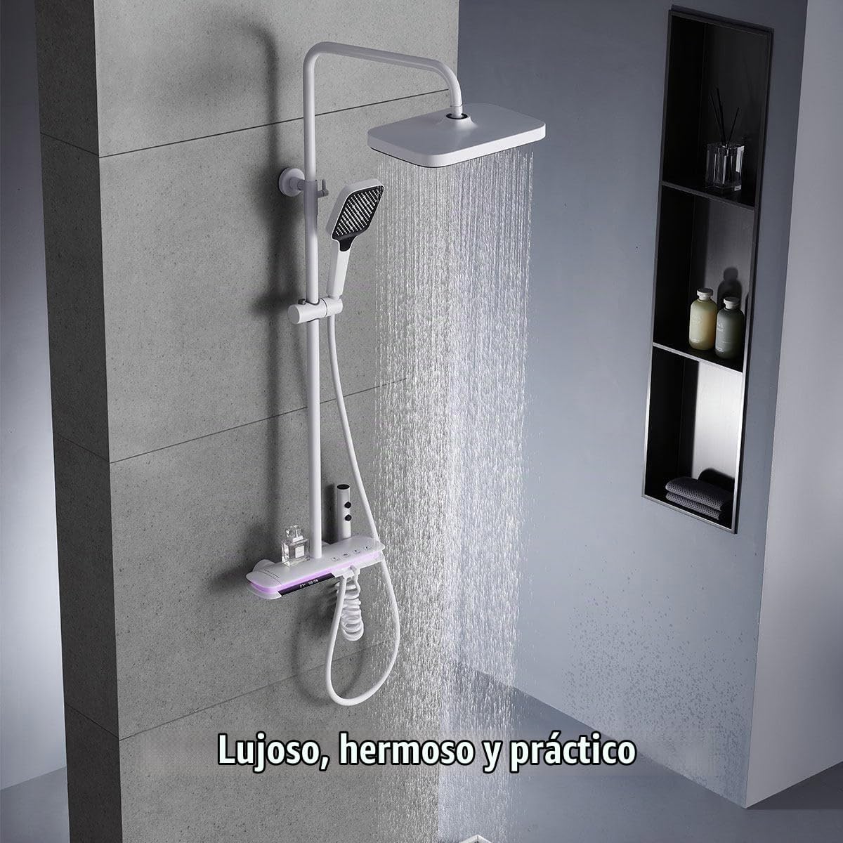 BEITH Sistema de ducha termostático, juego de grifo de ducha de 4 t...