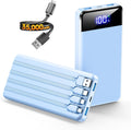 Cargador portátil de 35000 mAh - Powerbank con 4 cables integrados,...