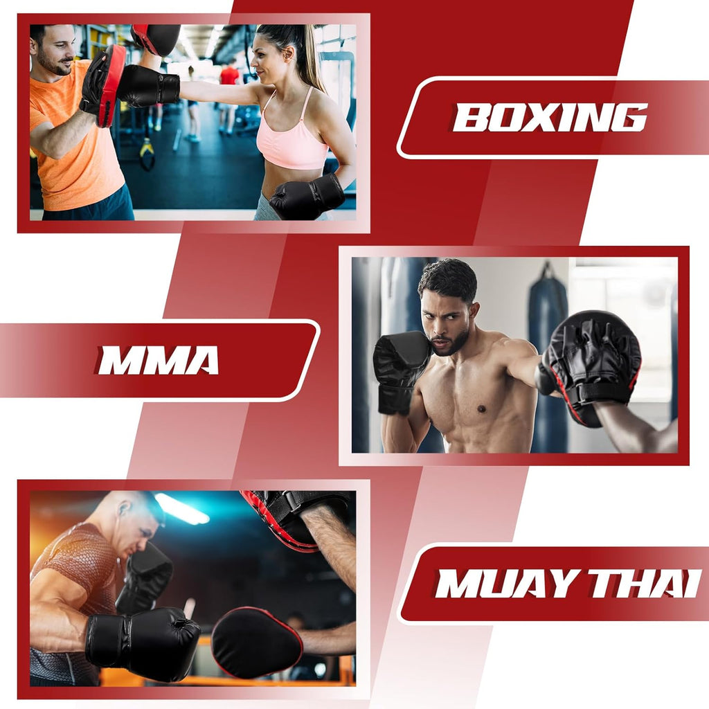 Foilswirl Juego de 2 pares de guantes de boxeo 4 en 1 de 8 onzas y...