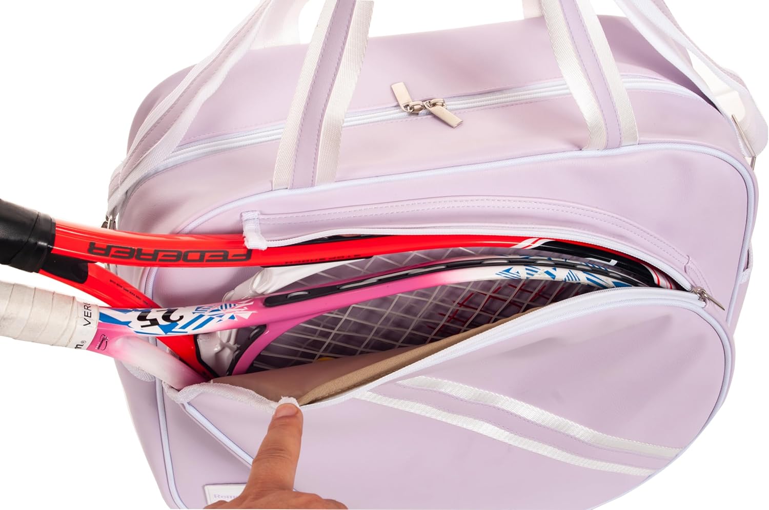 Remobia Hicol Bolso deportivo grande de piel sintética púrpura para...