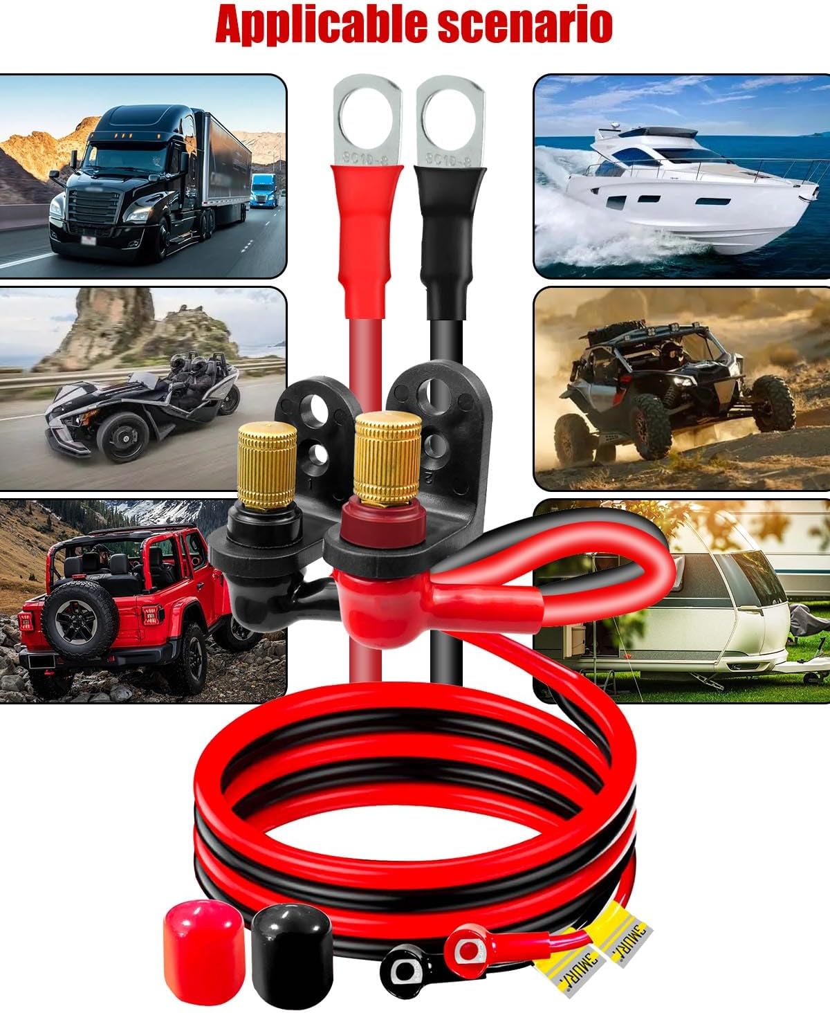 Kit de poste de batería apto para Can Am X3 Polaris RZR UTV ATV | K...