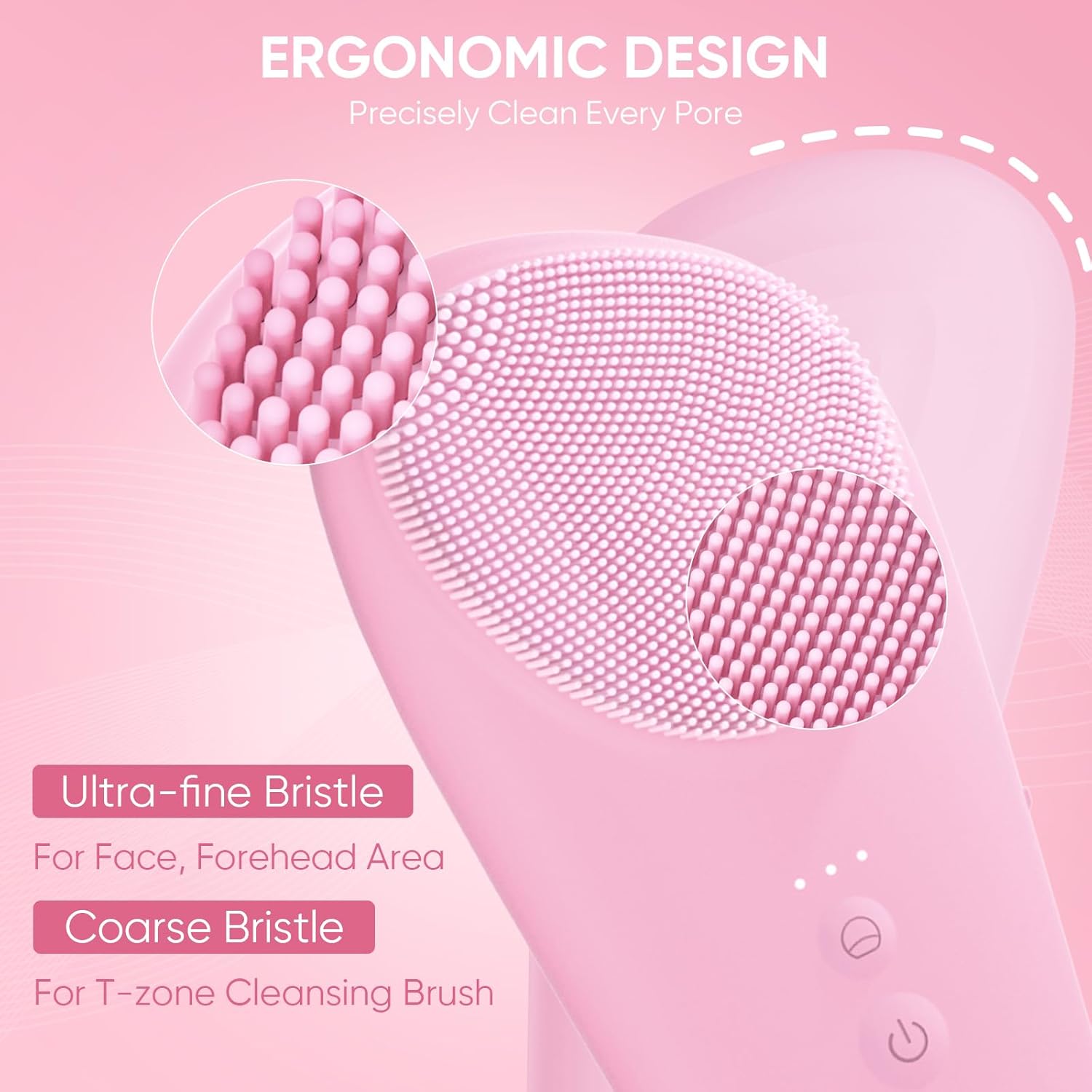 Stepcare Cepillo facial de silicona recargable 2 en 1, cepillo de l...