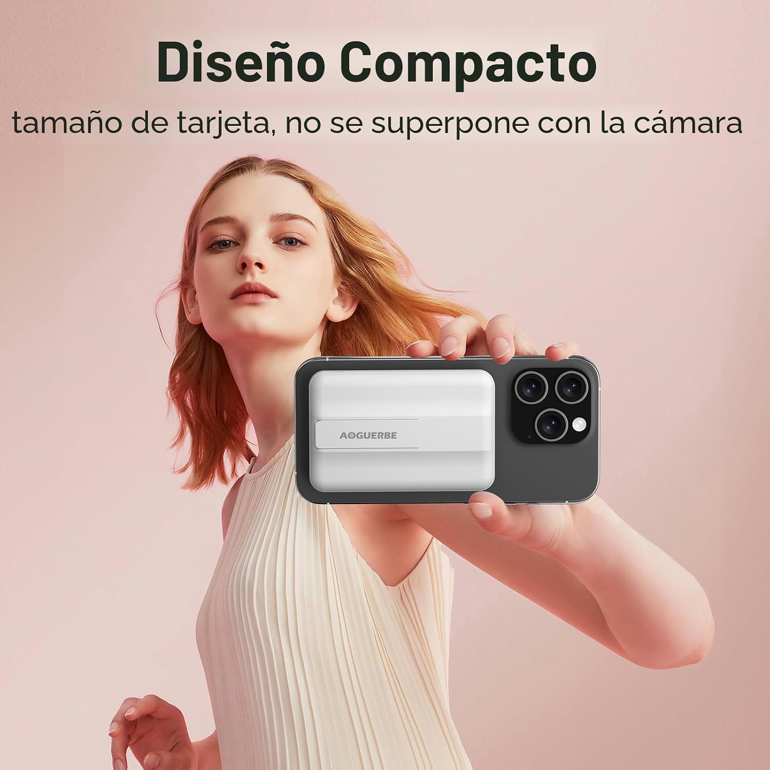 AOGUERBE Cargador portátil MagSafe, banco de energía magnético de 1...