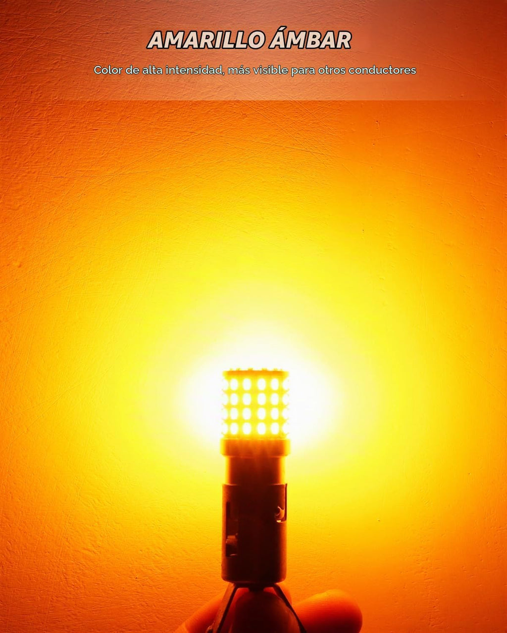 PHINLION Bombilla LED amarillo ámbar 2057 1157, luz intermitente, p...