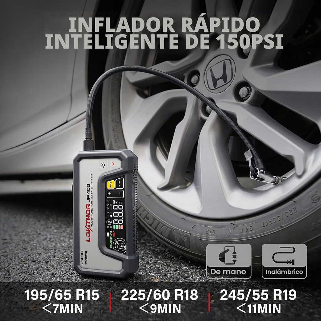 LOKITHOR JP400 Arrancador de Salto con Compresor de Aire, Paquete P...