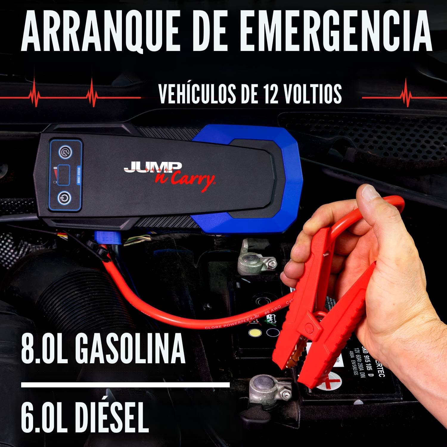 Clore Automotive JNC325 Jump-N-Carry 2000A Arrancador de salto de 1...