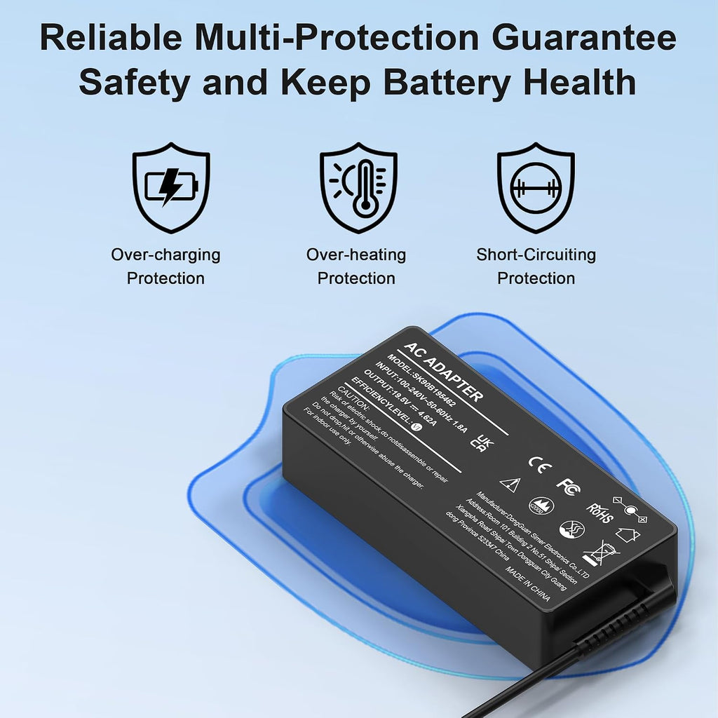XOUBZ Cargador universal para portátil de 90 W, compatible con HP L...