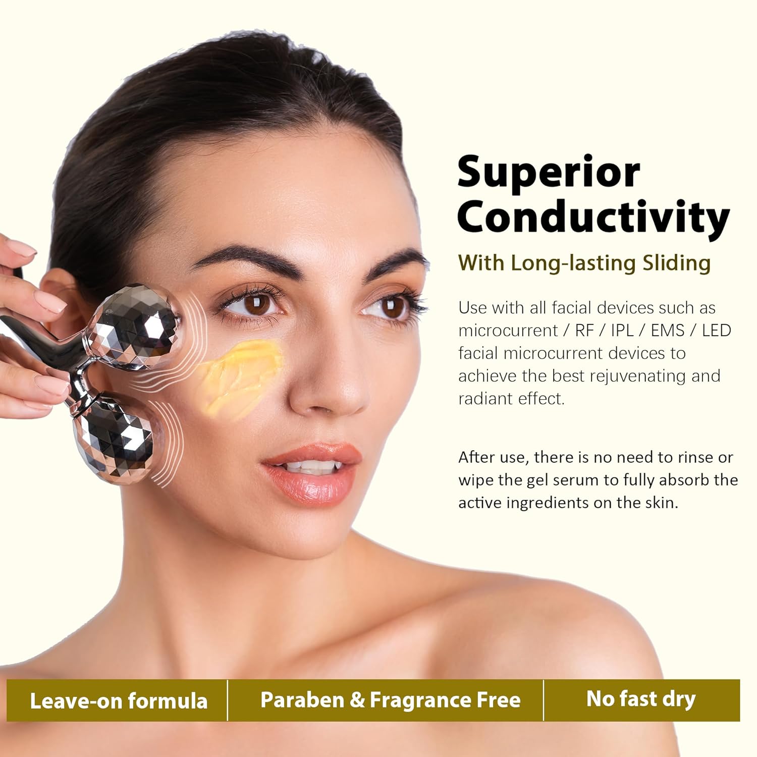 Gel conductor de 16.9 fl oz, imprimación de gel facial sin enjuague...