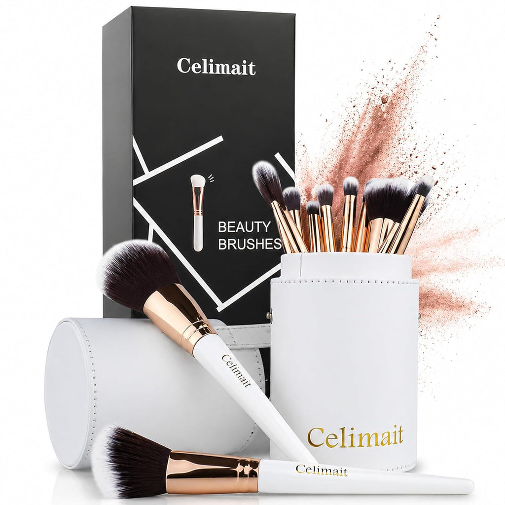 Juego de brochas de maquillaje para profesionales y principiantes,...