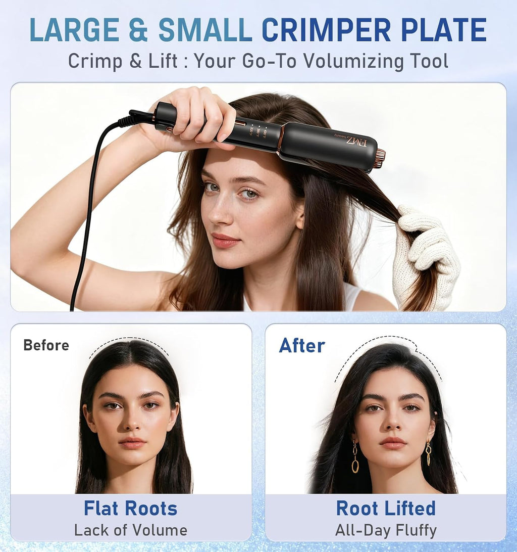 FMZ Plancha plana para el cabello, alisadora de pelo de cerámica de...