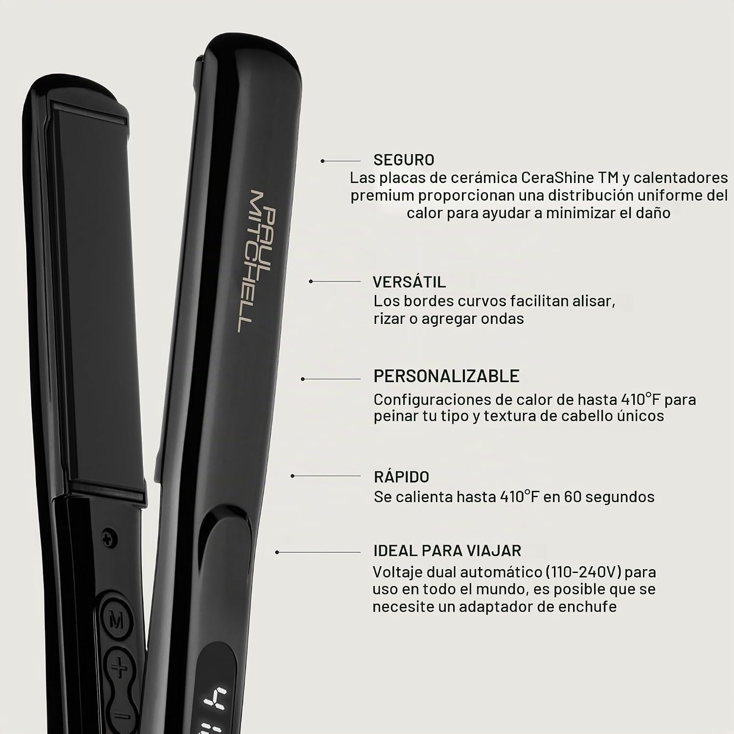 Paul Mitchell Pro Tools Express Ion Style+ Plancha plana de cerámic...