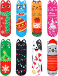 PET SHOW Paquete de 8 juguetes de Navidad para gatos con hierba gat...