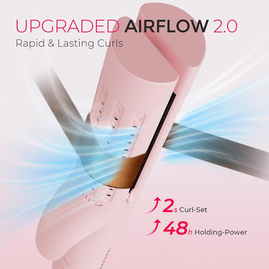 TYMO Airflow 2.0 - Plancha rizadora de pelo 2 en 1, rizador de pelo...