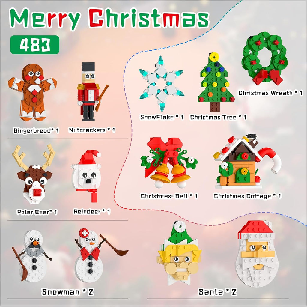 Nubee Kit de construcción de adornos de Navidad, árbol de Navidad,...