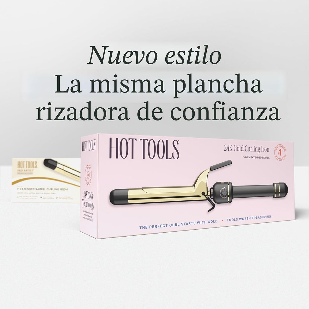HOT Tools Rizador profesional de oro de 24 quilates de 5\/8 pulgada...