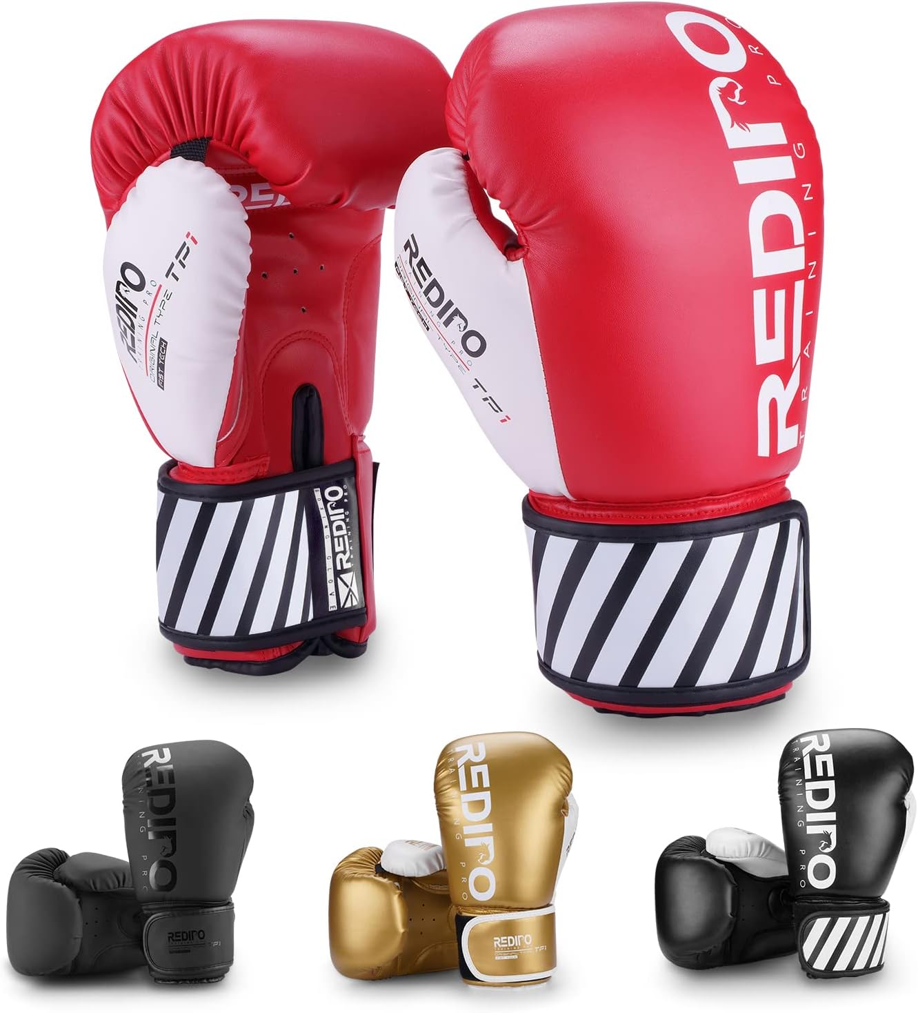 Redipo Guantes de boxeo para hombres y mujeres, guantes de entrenam...