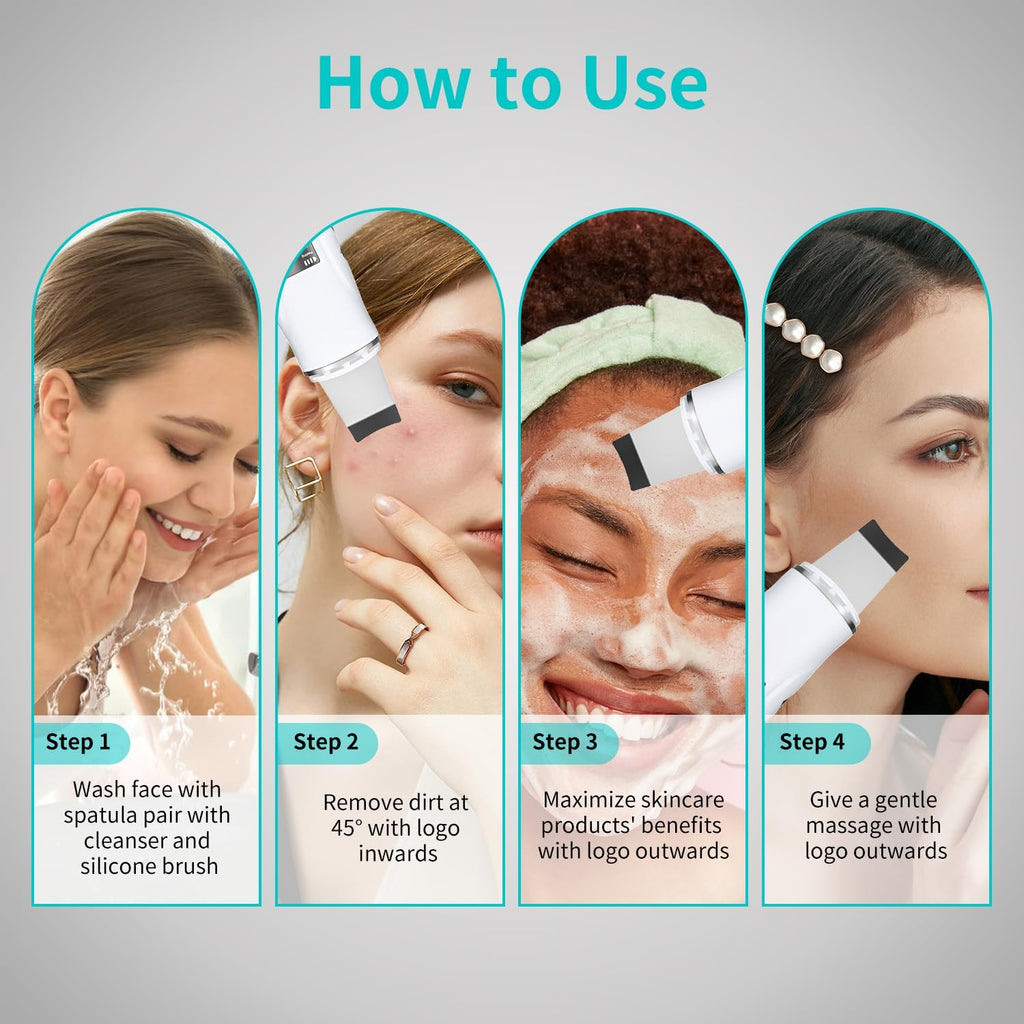 LITUEPET Espátula para la piel facial, herramienta removedora de pu...