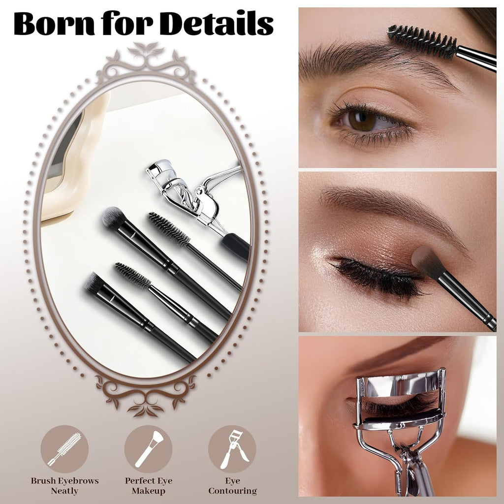 Juego de 80 brochas de maquillaje, juego de brochas de maquillaje p...