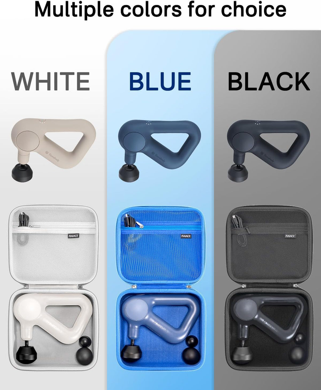 RAIACE Funda para pistola de masaje, funda rígida de almacenamiento...