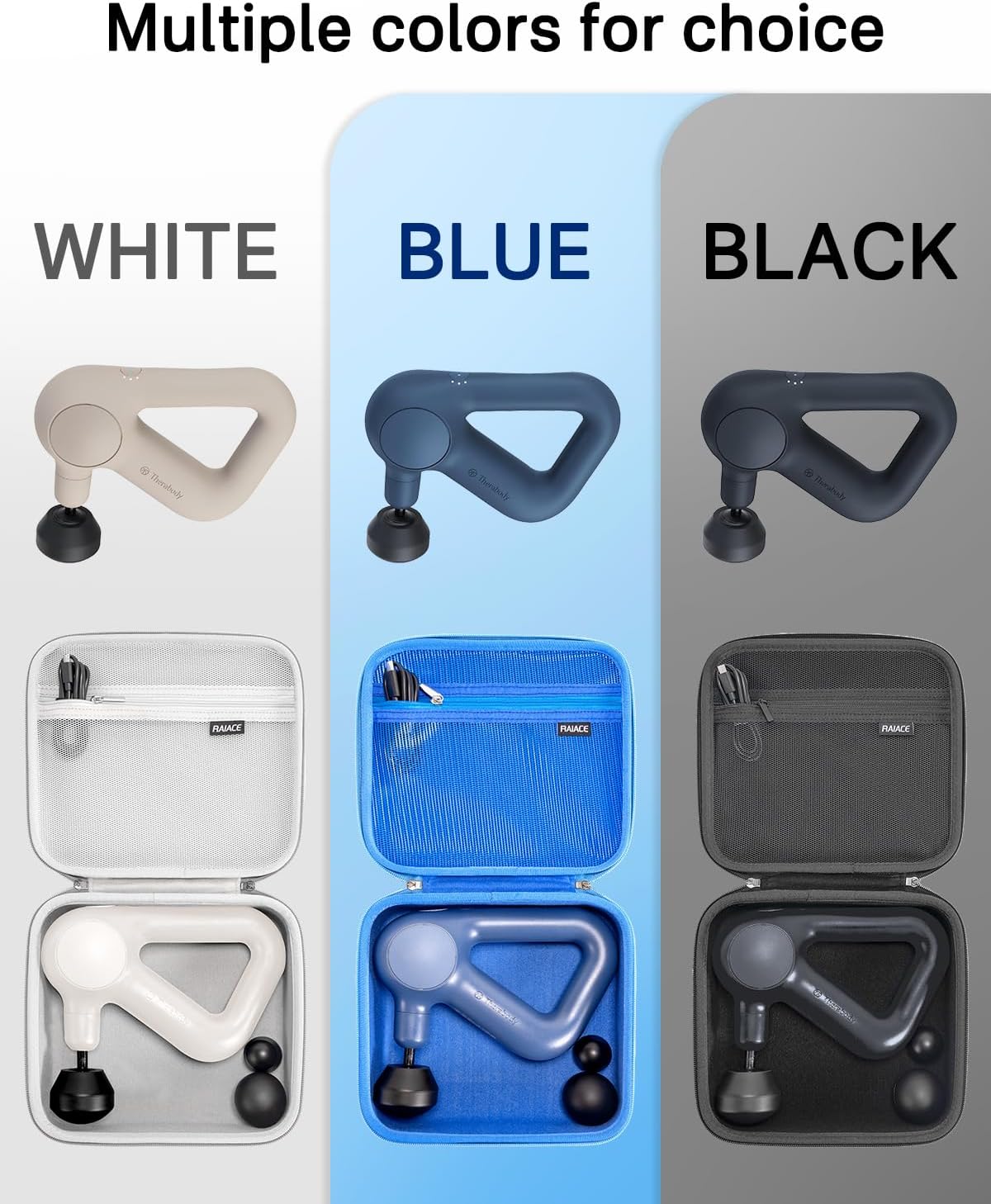RAIACE Funda para pistola de masaje, funda rígida de almacenamiento...
