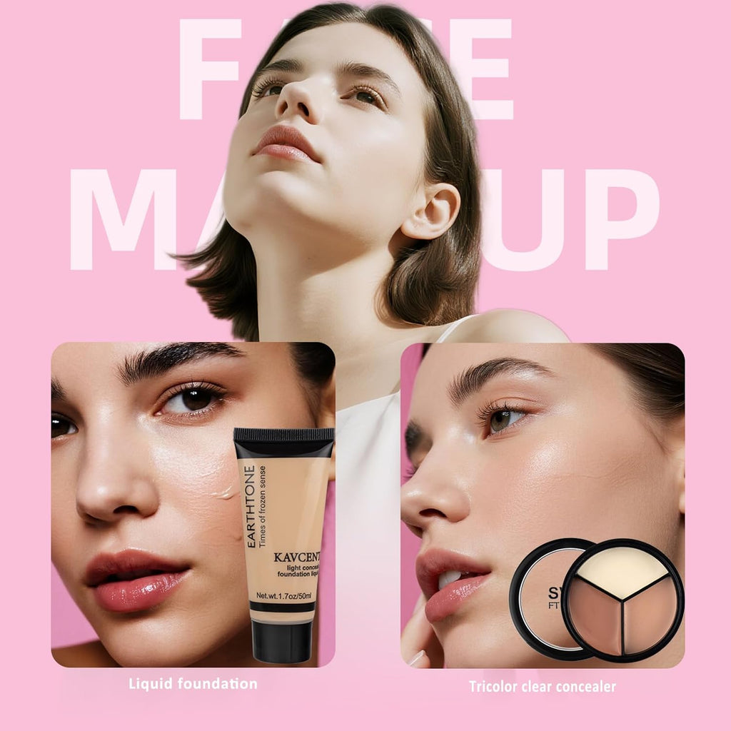 Juego de maquillaje para adolescentes, mujeres, kit de maquillaje p...