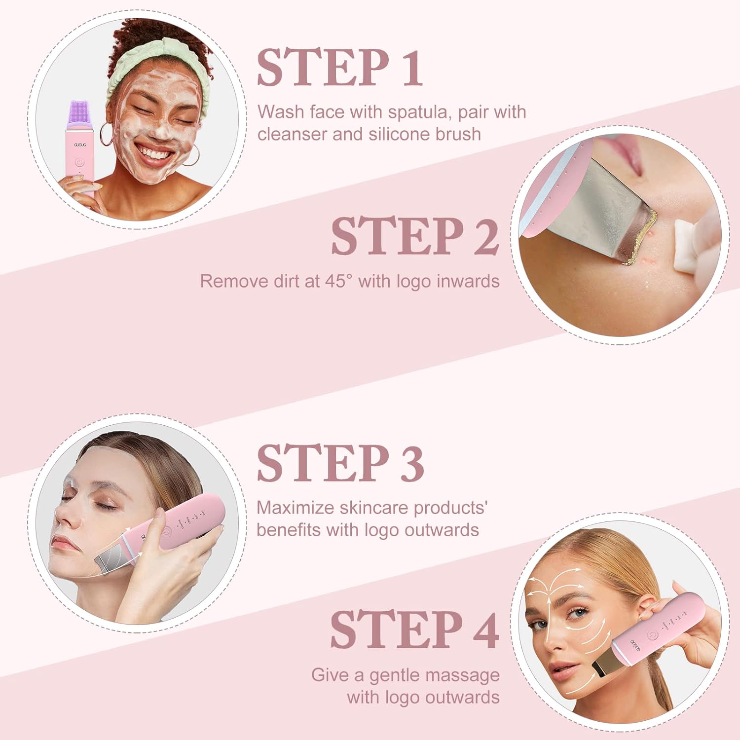 GUGUG Skin Scrubber - Espátula para la piel, removedor de puntos ne...