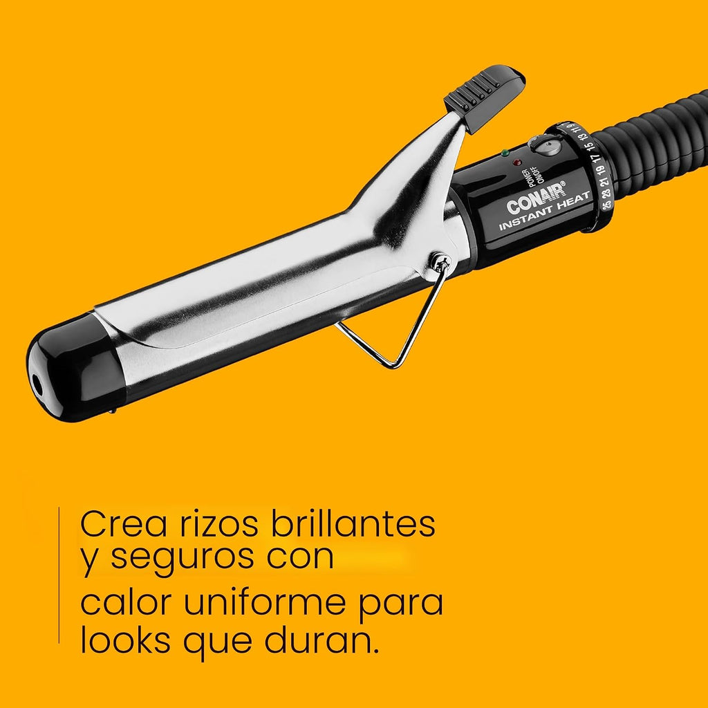 Rizadora de cabello por calor. Efecto instantáneo, de Conair., Negr...