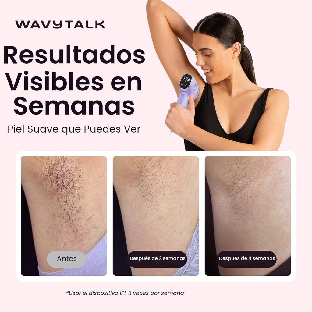 Wavytalk Dispositivo de depilación IPL, Bare It con rodillo de prec...