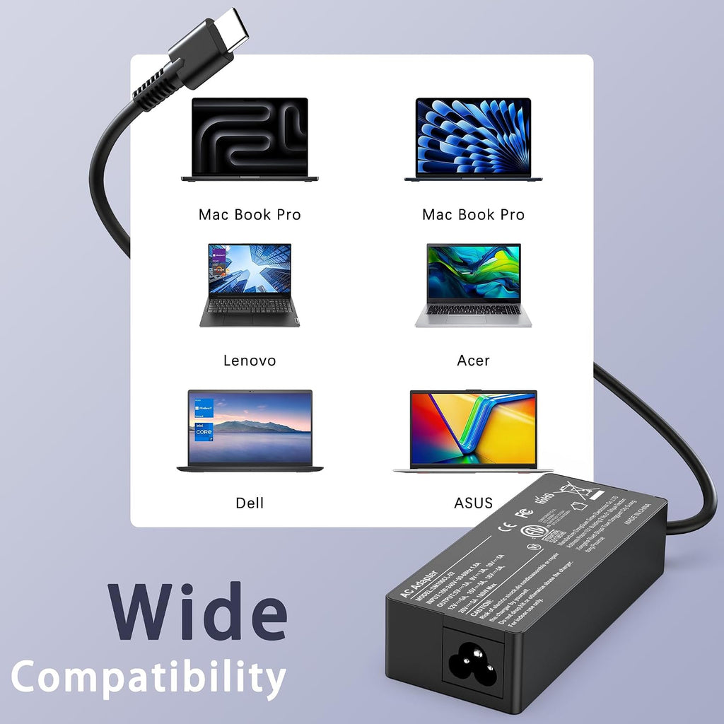 WENYAA Cargador USB C de 100 W, adaptador de corriente universal co...