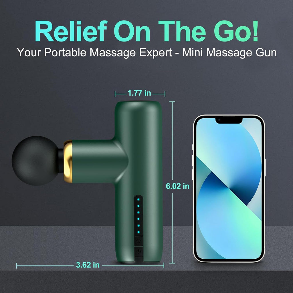 solfree Mini pistola de masaje de bolsillo para tejido profundo, si...