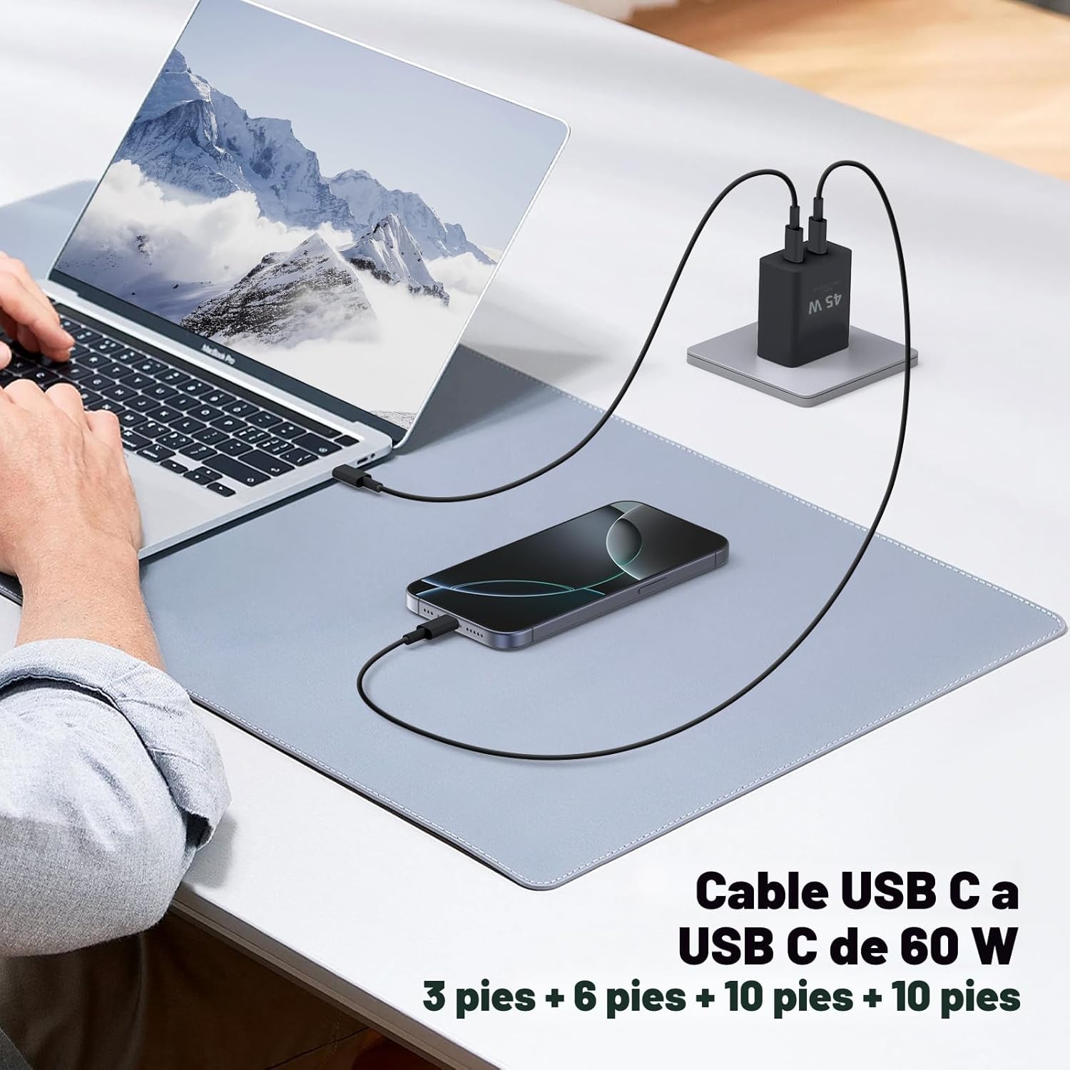 QZIIW Cargador súper rápido Samsung tipo C, bloque de carga rápida...