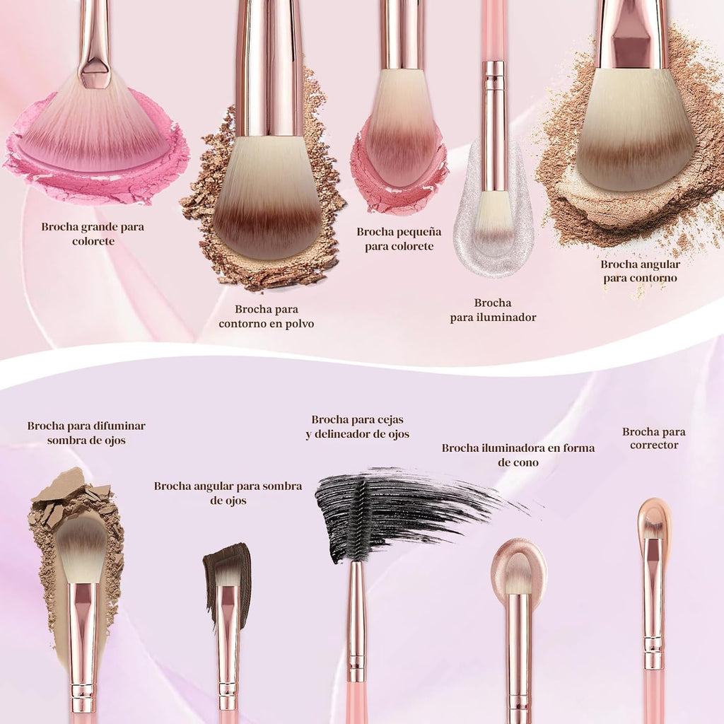 Juego de 80 brochas de maquillaje, juego de brochas de maquillaje p...