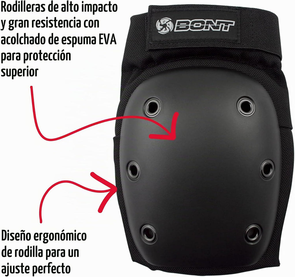 Bont Juego de protección triple con rodilleras, coderas y muñequera...