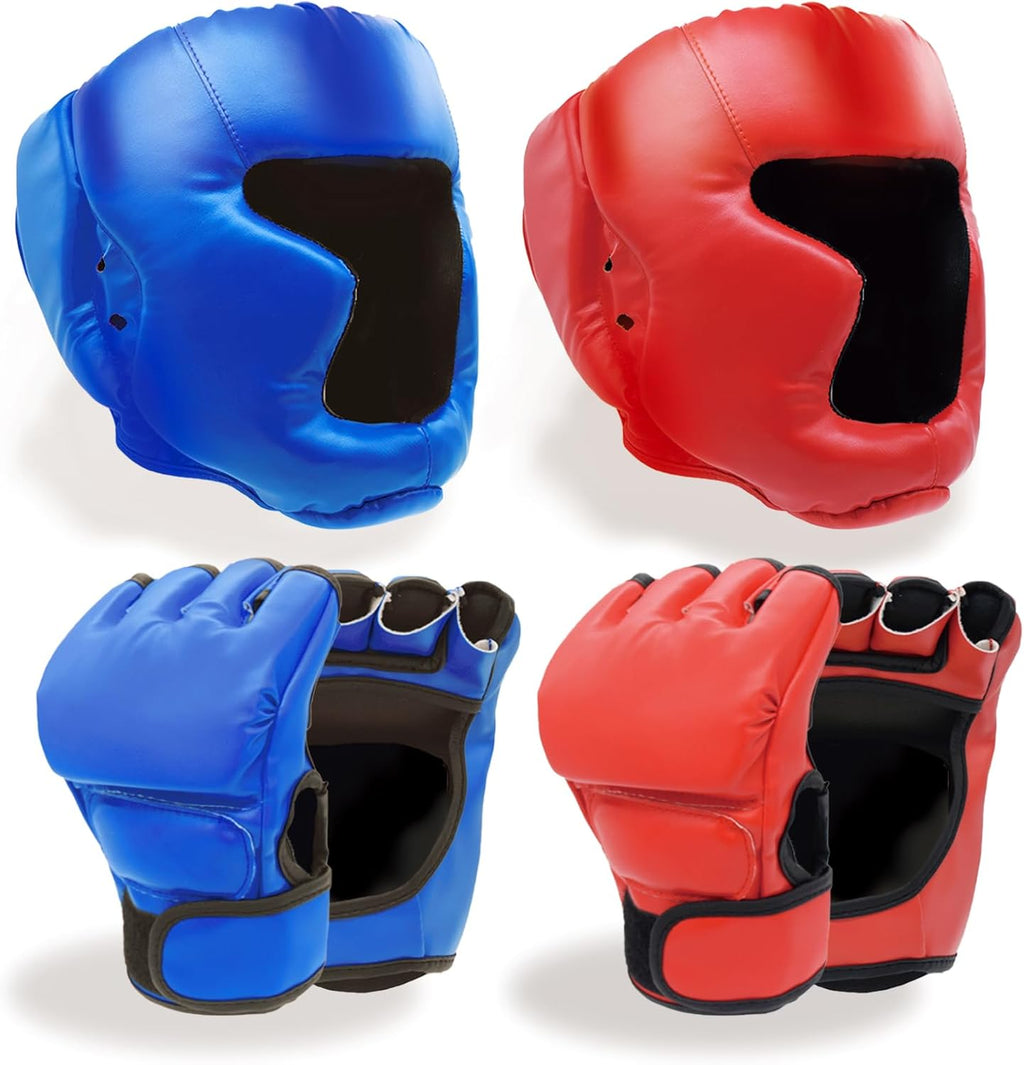 Juego de guantes de boxeo y accesorios para la cabeza, incluye 2 un...