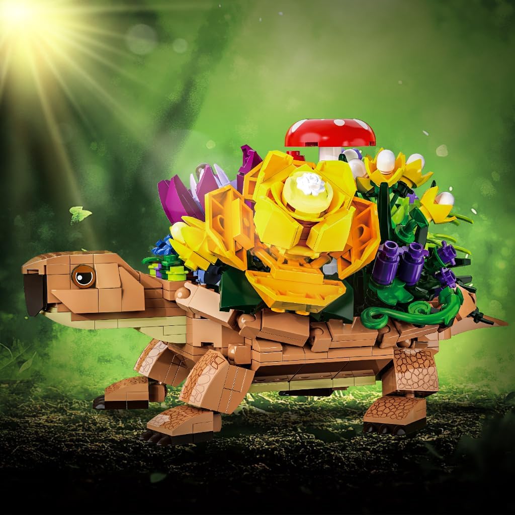 Juego de Construcción de Macetero de Tortuga Marina y Suculenta, Ki...