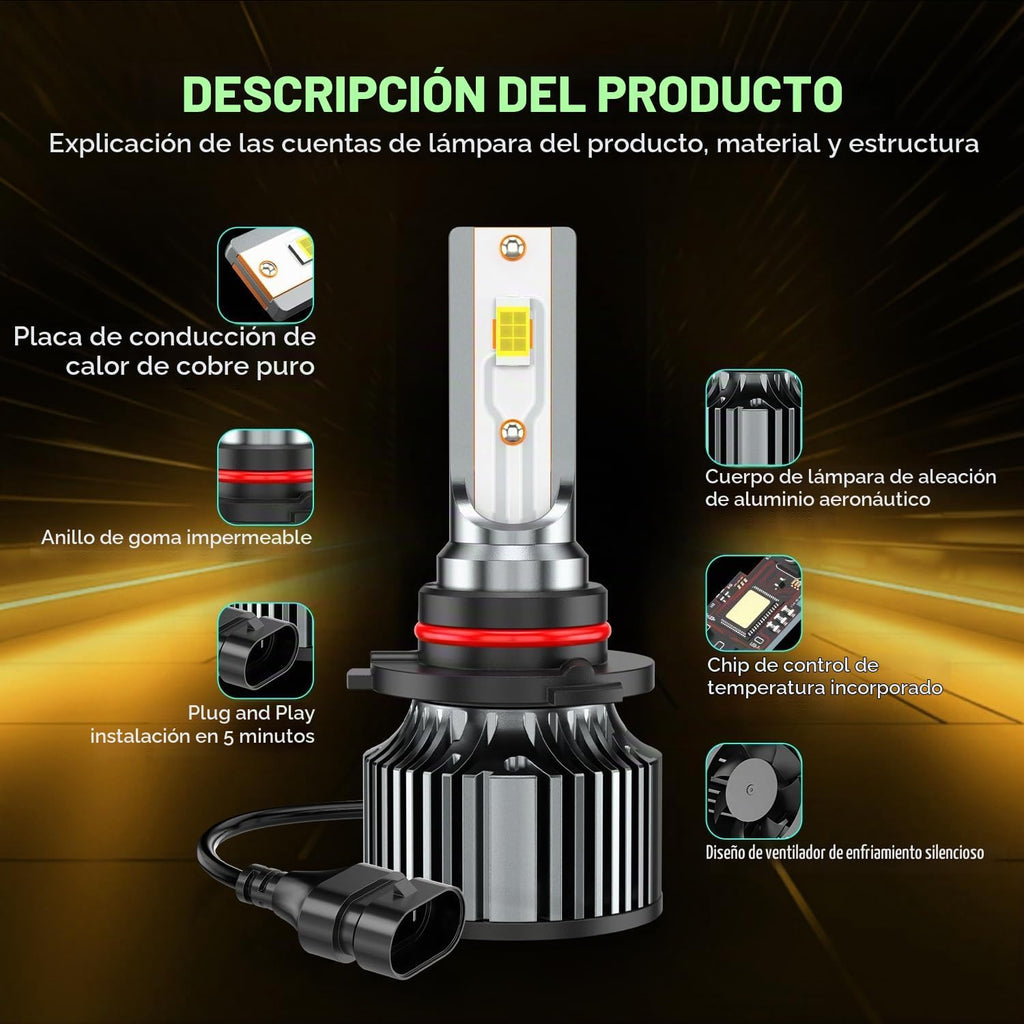 Compatible con Toyota Camry High Low Beams 2007 2008 2009 2010 2011...