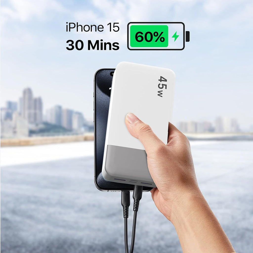 JUOVI Power Bank 45W 20000mAh Cargador portátil USB C, PD QC carga...