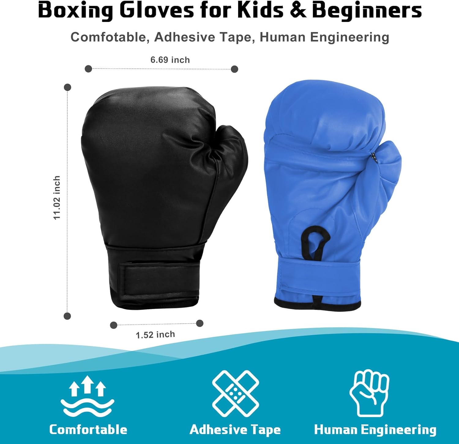 Micnaron 2 pares de guantes de boxeo para hombres y mujeres, guante...